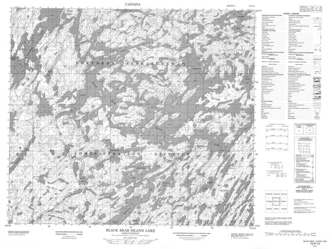 073P12 Black Bear Island Lake Canadian topographic map, 1:50,000 scale