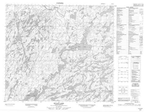 073P13 Eulas Lake Canadian topographic map, 1:50,000 scale
