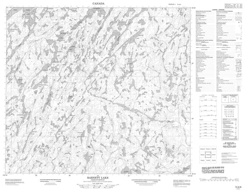 074A06 Barnett Lake Canadian topographic map, 1:50,000 scale