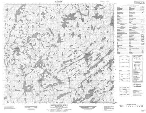 074A07 Rottenstone Lake Canadian topographic map, 1:50,000 scale