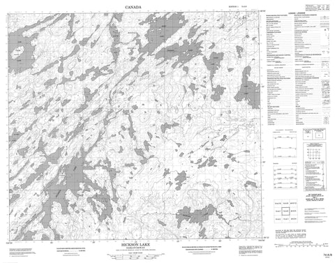 074A08 Hickson Lake Canadian topographic map, 1:50,000 scale