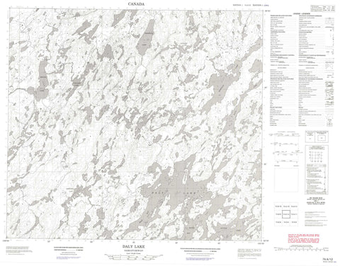 074A12 Daly Lake Canadian topographic map, 1:50,000 scale