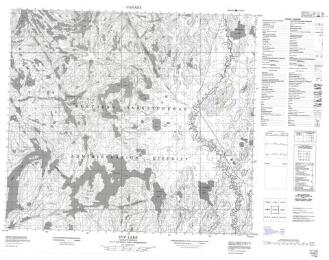 074B02 Cup Lake Canadian topographic map, 1:50,000 scale