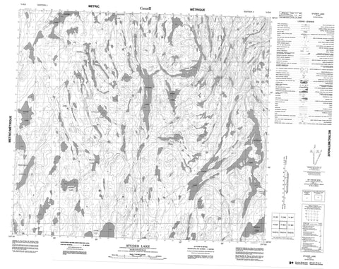 074B03 Studer Lake Canadian topographic map, 1:50,000 scale