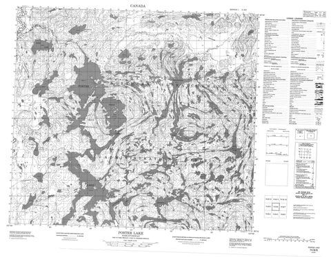 074B06 Porter Lake Canadian topographic map, 1:50,000 scale