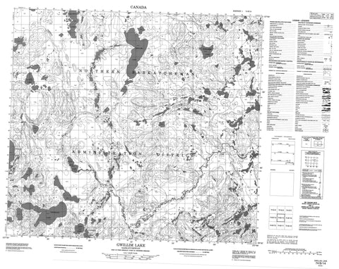 074B14 Gwillim Lake Canadian topographic map, 1:50,000 scale