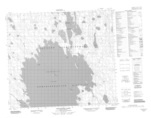 074C01 Singleton Lake Canadian topographic map, 1:50,000 scale