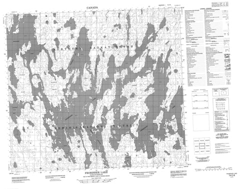 074C08 Frobisher Lake Canadian topographic map, 1:50,000 scale