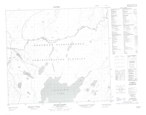 074C15 Mackie Rapids Canadian topographic map, 1:50,000 scale