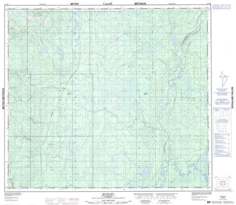 074D02 Quigley Canadian topographic map, 1:50,000 scale