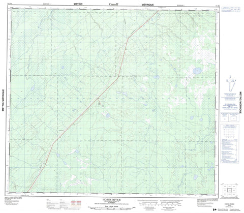 074D04 Horse River Canadian topographic map, 1:50,000 scale
