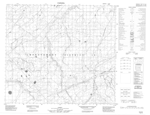 074D05 No Title Canadian topographic map, 1:50,000 scale