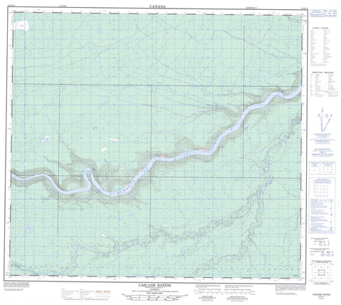 074D12 Cascade Rapids Canadian topographic map, 1:50,000 scale