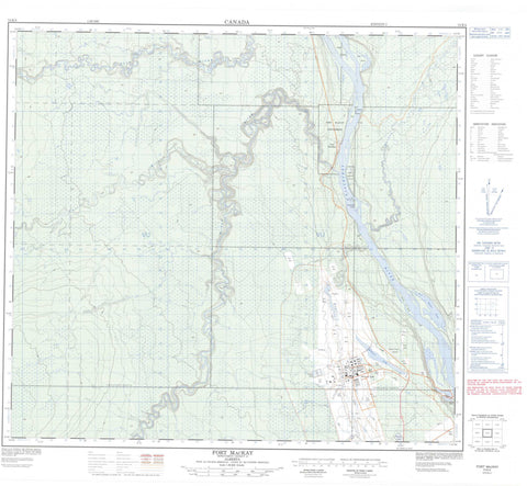 074E04 Fort Mackay Canadian topographic map, 1:50,000 scale
