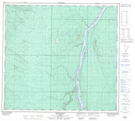 074E05 Bitumount Canadian topographic map, 1:50,000 scale