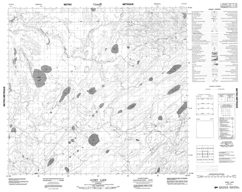 074E10 Audet Lake Canadian topographic map, 1:50,000 scale