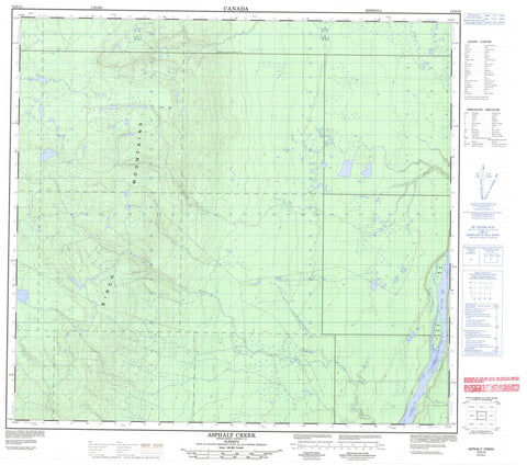 074E12 Asphalt Creek Canadian topographic map, 1:50,000 scale