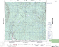 074E Bitumount Canadian topographic map, 1:250,000 scale