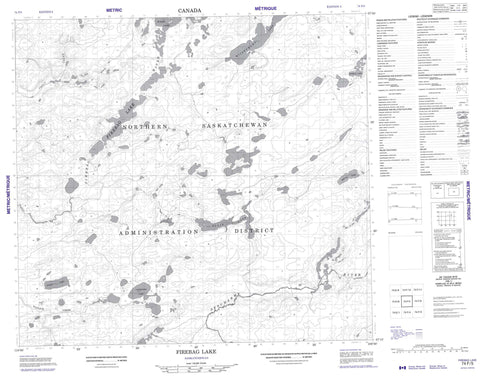 074F05 Firebag Lake Canadian topographic map, 1:50,000 scale