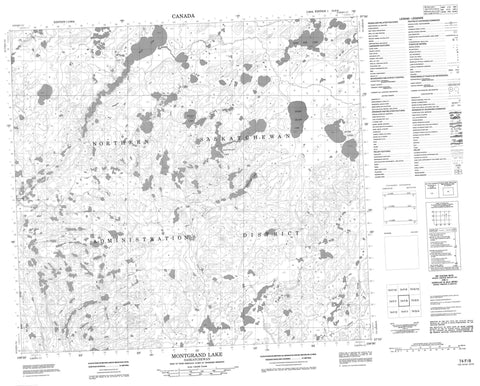 074F08 Montgrand Lake Canadian topographic map, 1:50,000 scale