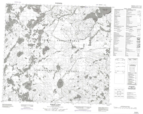 074G03 Esker Lake Canadian topographic map, 1:50,000 scale