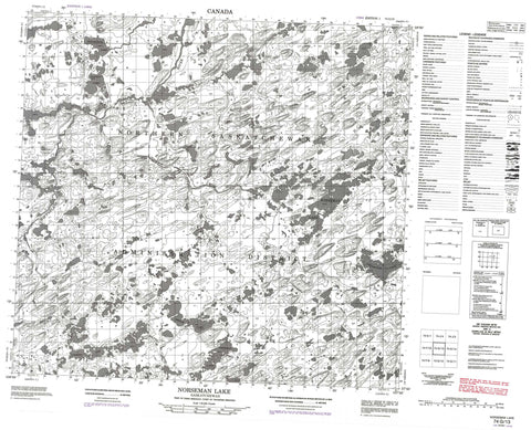 074G13 Norseman Lake Canadian topographic map, 1:50,000 scale