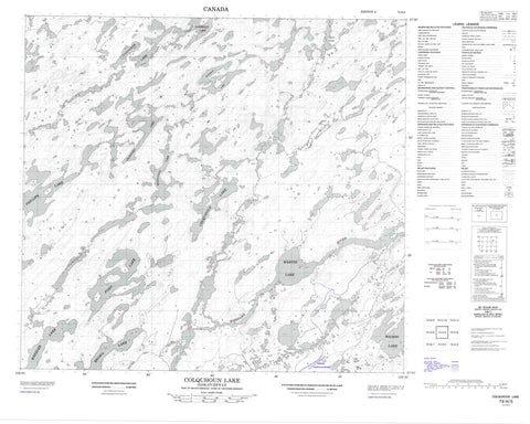 074H05 Colquhoun Lake Canadian topographic map, 1:50,000 scale