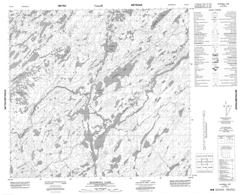 074H09 Mcdowell Lake Canadian topographic map, 1:50,000 scale