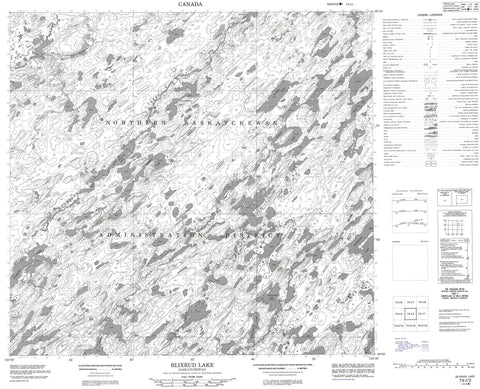 074I02 Blixrud Lake Canadian topographic map, 1:50,000 scale