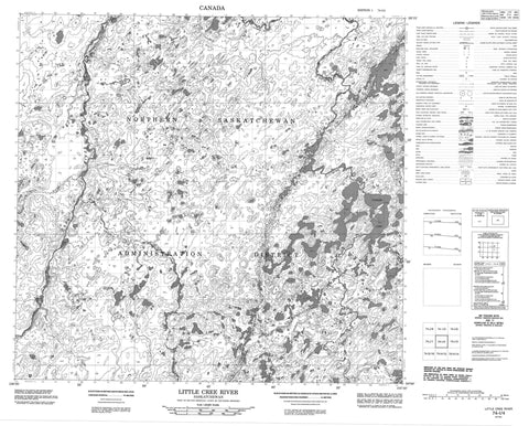 074I04 Little Cree River Canadian topographic map, 1:50,000 scale
