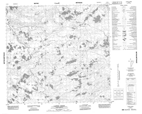 074K04 Larter Creek Canadian topographic map, 1:50,000 scale