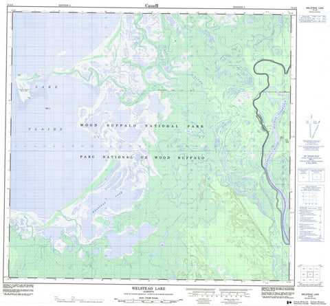 074L05 Welstead Lake Canadian topographic map, 1:50,000 scale