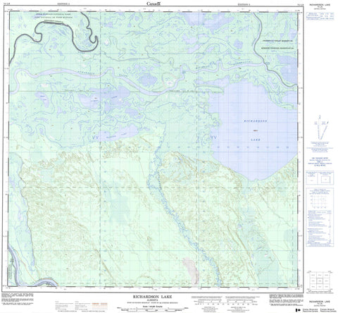 074L06 Richardson Lake Canadian topographic map, 1:50,000 scale