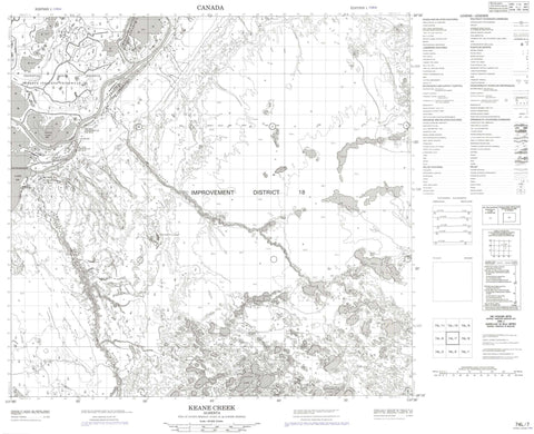 074L07 Keane Creek Canadian topographic map, 1:50,000 scale