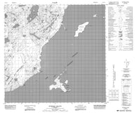 074L15 Bustard Island Canadian topographic map, 1:50,000 scale