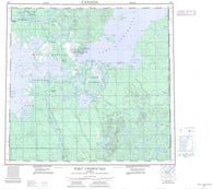 074L Fort Chipewyan Canadian topographic map, 1:250,000 scale