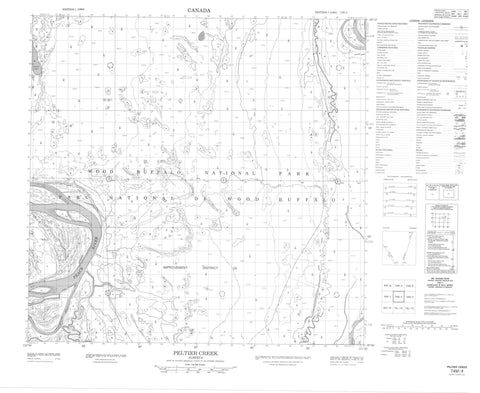 074M04 Peltier Creek Canadian topographic map, 1:50,000 scale