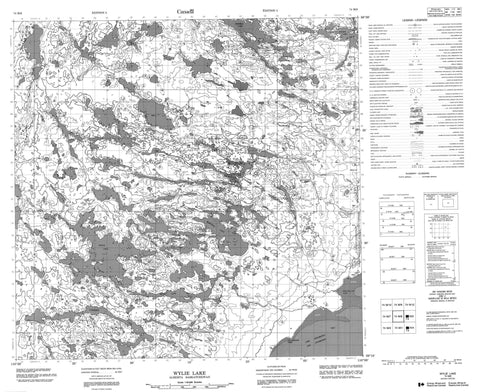 074M08 Wylie Lake Canadian topographic map, 1:50,000 scale