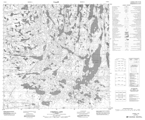 074M10 Cornwall Lake Canadian topographic map, 1:50,000 scale