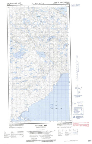074N12E Harper Lake Canadian topographic map, 1:50,000 scale