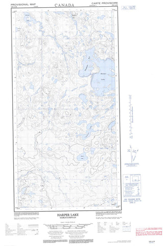 074N12W Harper Lake Canadian topographic map, 1:50,000 scale