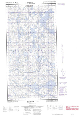 074N13E Thainka Lake Canadian topographic map, 1:50,000 scale