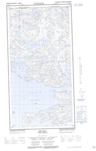074N14E Zin Bay Canadian topographic map, 1:50,000 scale