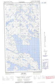 074N14W Zin Bay Canadian topographic map, 1:50,000 scale