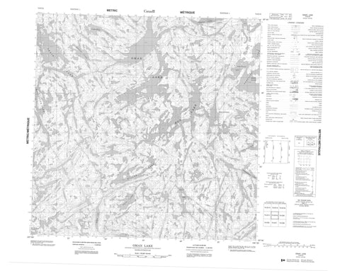 074O10 Oman Lake Canadian topographic map, 1:50,000 scale