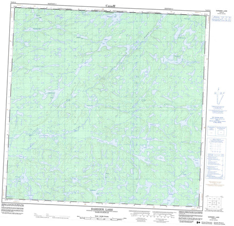 074O13 Dardier Lake Canadian topographic map, 1:50,000 scale