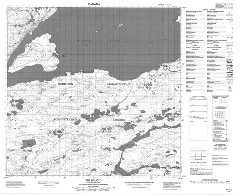 074P03 Fir Island Canadian topographic map, 1:50,000 scale