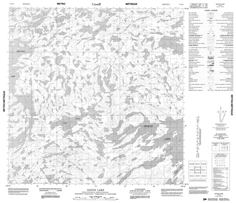 075A06 Eaton Lake Canadian topographic map, 1:50,000 scale