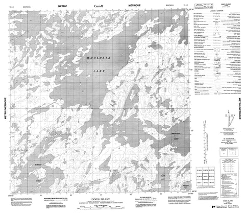 075A09 Innes Island Canadian topographic map, 1:50,000 scale