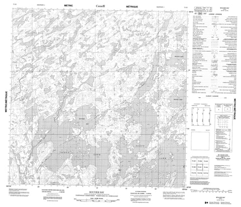 075B01 Bouvier Bay Canadian topographic map, 1:50,000 scale